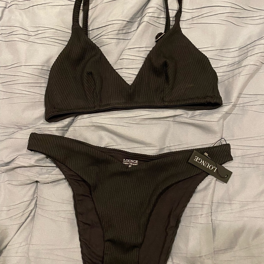 Lounge Ribbed Black Set